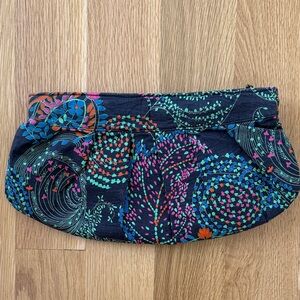 Calliope Zip Pouch or clutch with Multicolor Floral pattern